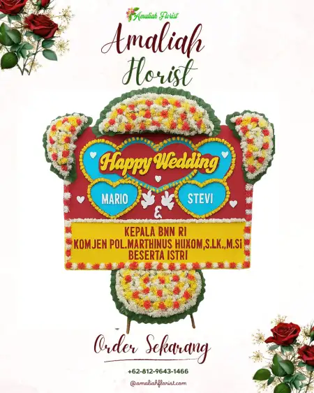 Papan Bunga Pernikahan Kalimati